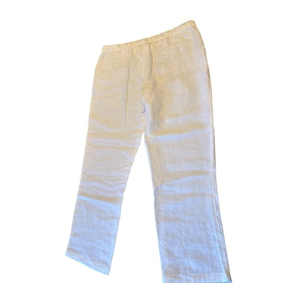 Saks Fifth Avenue White Linen Mens Pants XL - Picture 3 of 5